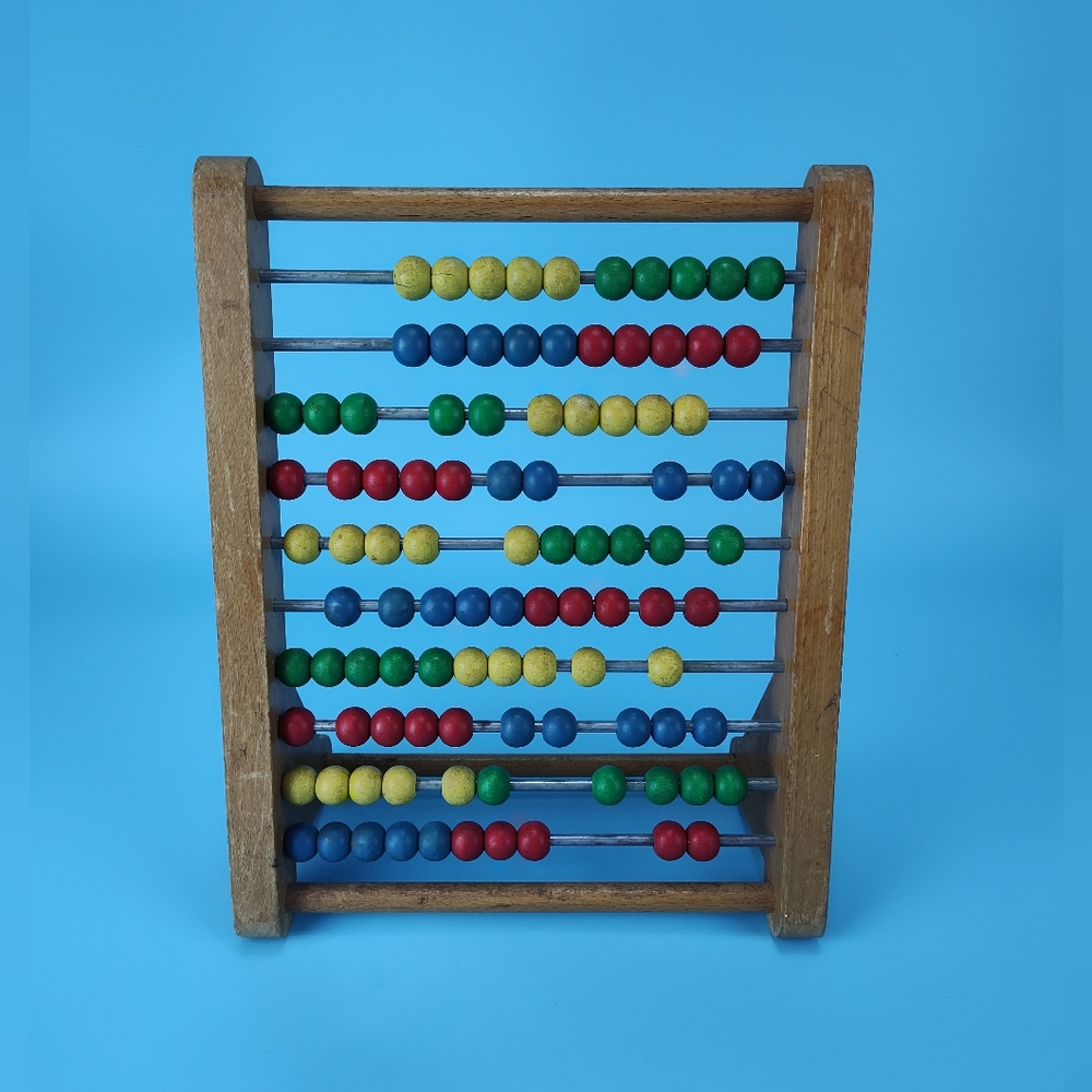 Vintage Abacus Counting Toy Made In Germany GUC
